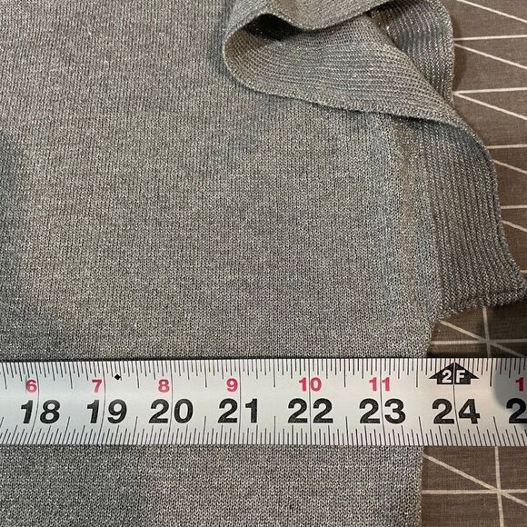 Vintage NUMPH Gray Silver Threads Oversized Top Drop shoulder sleeves less sz XS - Picture 8 of 8